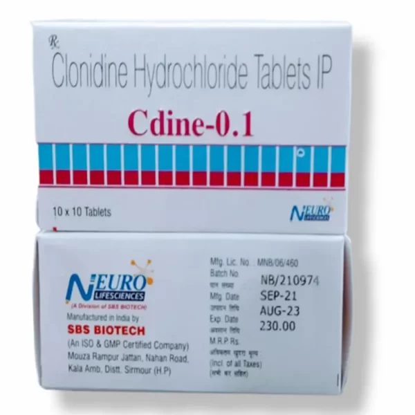 Clonidine 0.1mg – For Blood Pressure & ADHD Off-Label