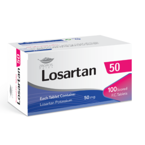 Losartan 50mg – Blood Pressure & Kidney Protection